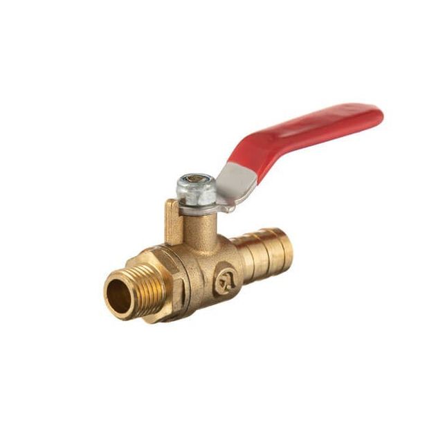 Кран шаровый воздушный латунный 1/4" на шланг 12мм, STORM INTERTOOL PT-1892, фото  | SNABZHENIE.com.ua
