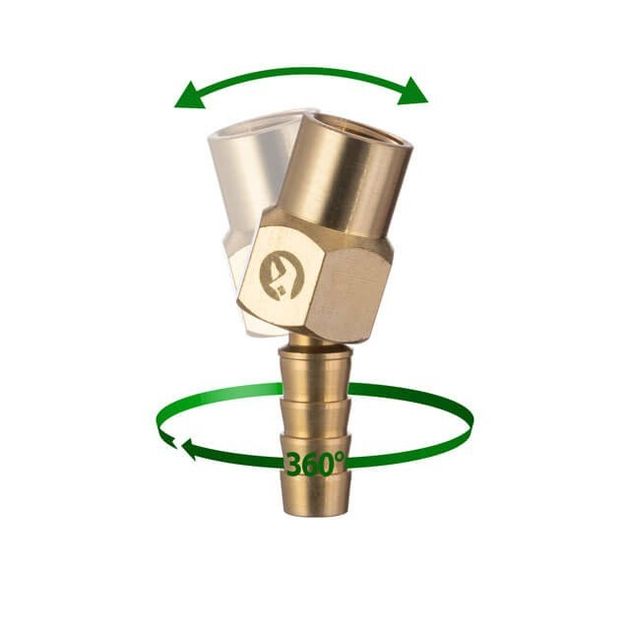 Шарнир поворотный 1/4" на шланг 10 мм, латунь STORM INTERTOOL PT-2202, фото , изображение 4 | SNABZHENIE.com.ua Шарнир поворотный 1/4" на шланг 10 мм, латунь STORM INTERTOOL PT-2202, фото , изображение 4 | SNABZHENIE.com.ua