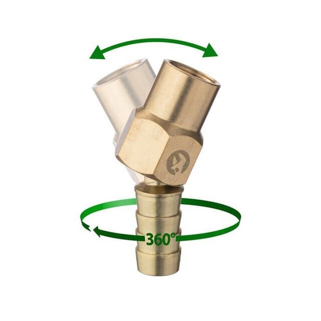 Шарнир поворотный 1/4" на шланг 12 мм, латунь STORM INTERTOOL PT-2203, фото , изображение 4 | SNABZHENIE.com.ua Шарнир поворотный 1/4" на шланг 12 мм, латунь STORM INTERTOOL PT-2203, фото , изображение 4 | SNABZHENIE.com.ua