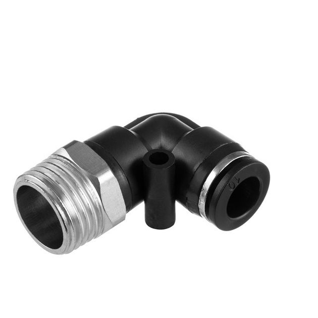 Соединение цанговое L-образное для шлангов 10 мм, 1/2" нар. резьба INTERTOOL PT-2343, фото  | SNABZHENIE.com.ua