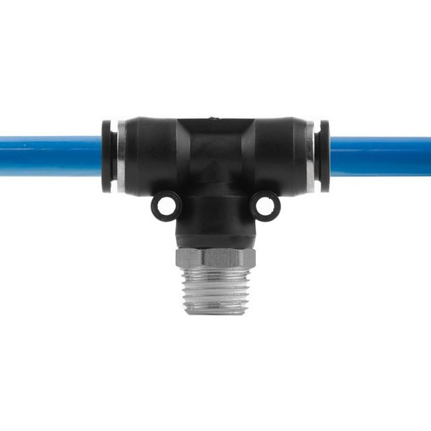 Соединение цанговое T-образное для шлангов 8*8 мм, 1/4" INTERTOOL, фото , изображение 4 | SNABZHENIE.com.ua Соединение цанговое T-образное для шлангов 8*8 мм, 1/4" INTERTOOL, фото , изображение 4 | SNABZHENIE.com.ua