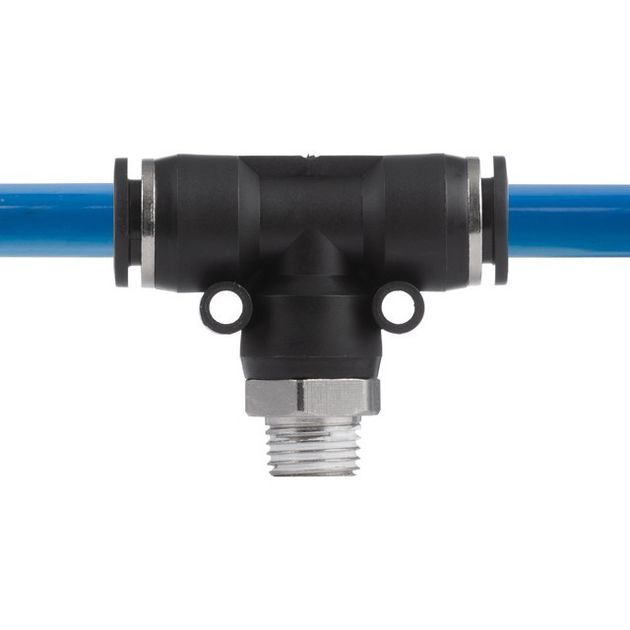 Цанговое соединение T-образное для шлангов 10*10 мм, 1/4" INTERTOOL, фото , изображение 4 | SNABZHENIE.com.ua Цанговое соединение T-образное для шлангов 10*10 мм, 1/4" INTERTOOL, фото , изображение 4 | SNABZHENIE.com.ua