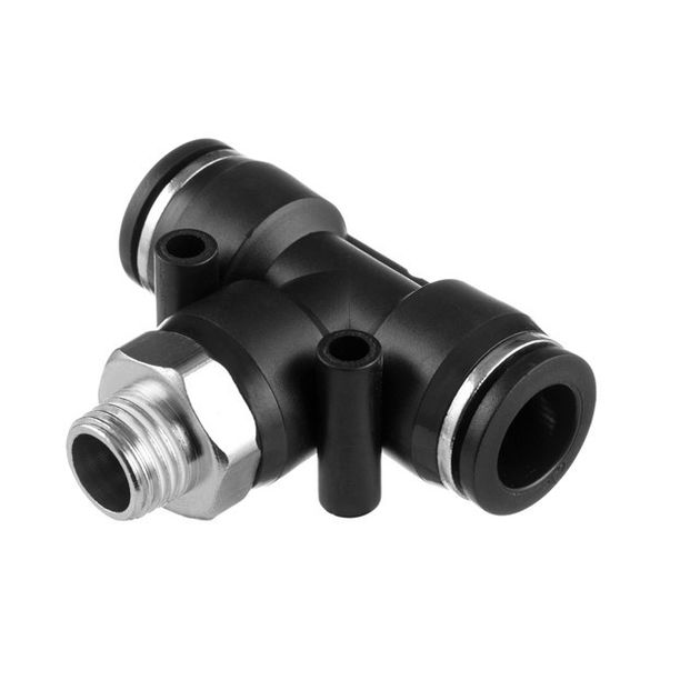 Цанговое соединение T-образное для шлангов 12*12 мм, 1/4" INTERTOOL, фото  | SNABZHENIE.com.ua
