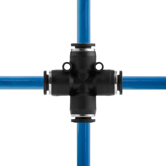 Цанговое соединение Х-образное 8 мм для шлангов INTERTOOL PT-2367, фото , изображение 4 | SNABZHENIE.com.ua Цанговое соединение Х-образное 8 мм для шлангов INTERTOOL PT-2367, фото , изображение 4 | SNABZHENIE.com.ua
