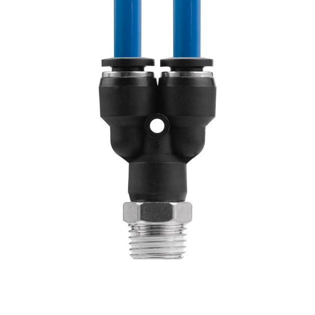 Цанговое Y-образное соединение для шлангов 6*6 мм, 1/4" нар. INTERTOOL PT-2376, фото , изображение 4 | SNABZHENIE.com.ua Цанговое Y-образное соединение для шлангов 6*6 мм, 1/4" нар. INTERTOOL PT-2376, фото , изображение 4 | SNABZHENIE.com.ua