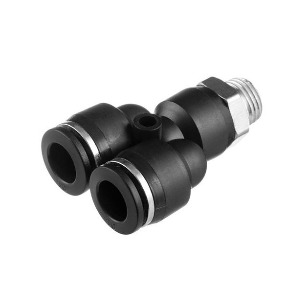 Соединение цанговое Y-образное для шлангов 10*10 мм, 1/4" нар. резьба INTERTOOL PT-2378, фото , изображение 2 | SNABZHENIE.com.ua Соединение цанговое Y-образное для шлангов 10*10 мм, 1/4" нар. резьба INTERTOOL PT-2378, фото , изображение 2 | SNABZHENIE.com.ua