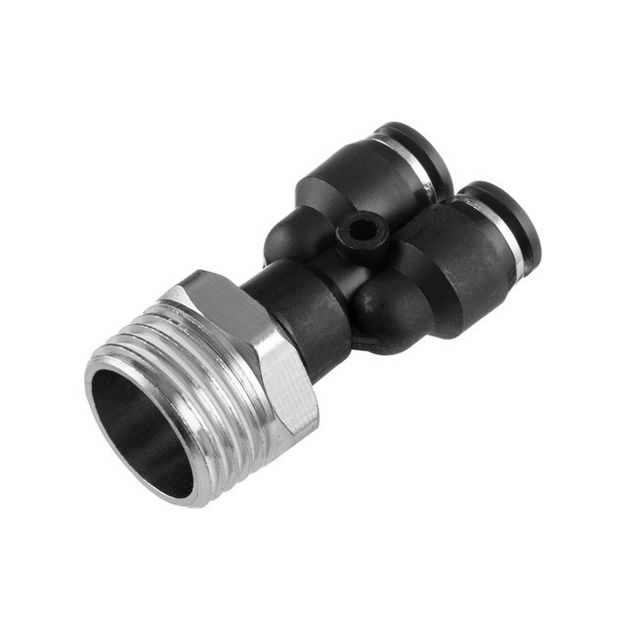 Соединение цанговое Y-образное 6*6 мм, 1/2 нар. резьба INTERTOOL PT-2386, фото  | SNABZHENIE.com.ua