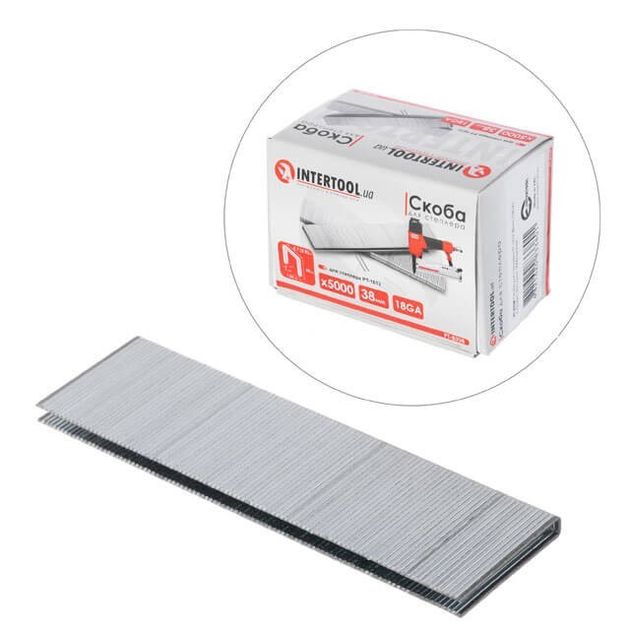 Скоба для степлера INTERTOOL PT-8338 5,7x1,25мм 5000шт/упак, фото  | SNABZHENIE.com.ua