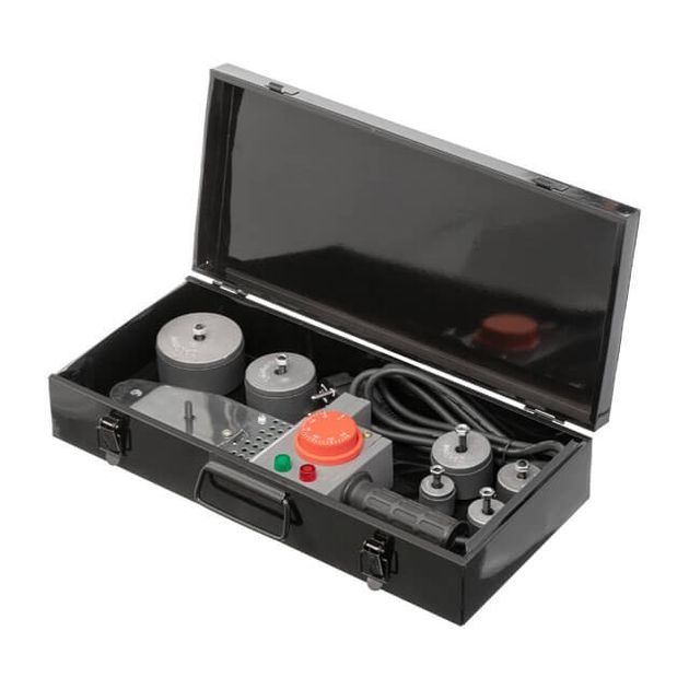 Паяльник для пластикових труб INTERTOOL RT-2111, 850 Вт, 0-300°C, насадки 20, 25, 32, 40, 50, 63 мм, металевий кейс, фото , зображення 4 | SNABZHENIE.com.ua Паяльник для пластикових труб INTERTOOL RT-2111, 850 Вт, 0-300°C, насадки 20, 25, 32, 40, 50, 63 мм, металевий кейс, фото , зображення 4 | SNABZHENIE.com.ua