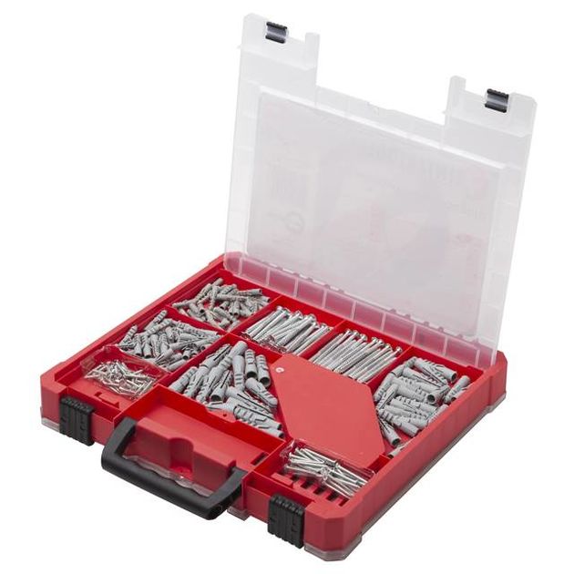 Набор сверл, дюбелей и бит 300шт INTERTOOL SD-0051, фото , изображение 2 | SNABZHENIE.com.ua