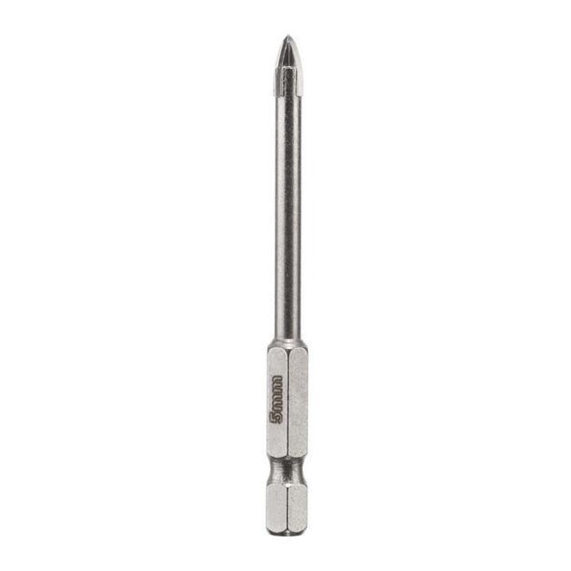 Сверло по склу та кераміці 5 мм HEX 1/4'' (6.35 mm) INTERTOOL SD-0285, фото , зображення 3 | SNABZHENIE.com.ua Сверло по склу та кераміці 5 мм HEX 1/4'' (6.35 mm) INTERTOOL SD-0285, фото , зображення 3 | SNABZHENIE.com.ua