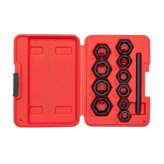 Набор экстракторов для поврежденных болтов и гаек, 10шт INTERTOOL, фото , изображение 2 | SNABZHENIE.com.ua Набор экстракторов для поврежденных болтов и гаек, 10шт INTERTOOL, фото , изображение 2 | SNABZHENIE.com.ua