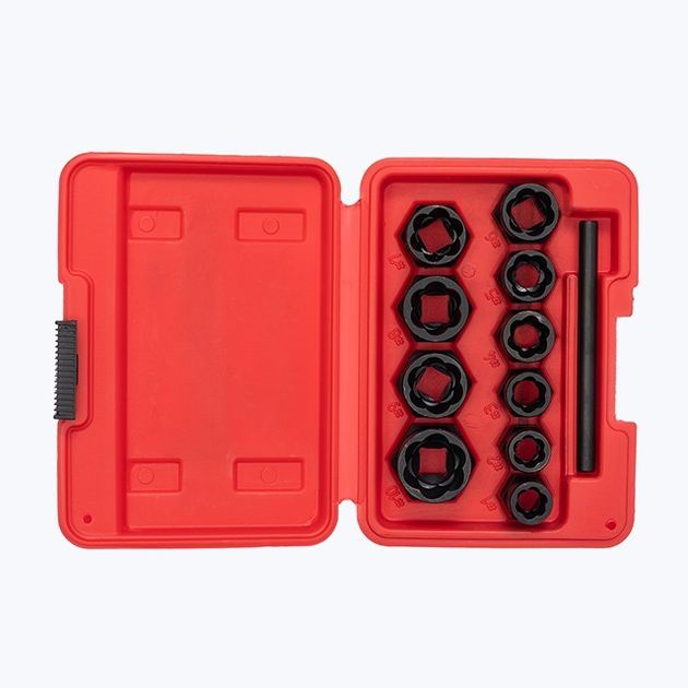 Набор экстракторов для поврежденных болтов и гаек, 10шт INTERTOOL SD-8008, фото , изображение 2 | SNABZHENIE.com.ua Набор экстракторов для поврежденных болтов и гаек, 10шт INTERTOOL SD-8008, фото , изображение 2 | SNABZHENIE.com.ua