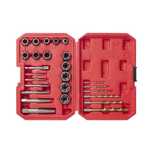 Набор экстракторов и сверл для поврежденных болтов, 26шт INTERTOOL SD-8009, фото , изображение 3 | SNABZHENIE.com.ua