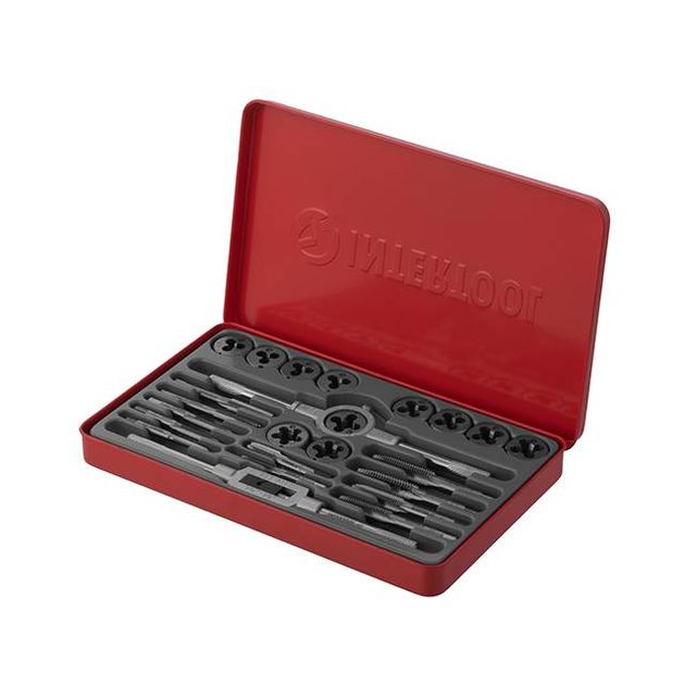 Набор плашек и метчиков M5-M12, 24 ед. INTERTOOL SD-8026, фото  | SNABZHENIE.com.ua