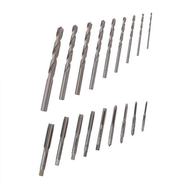 Набор метчиков и сверл 18 ед INTERTOOL SD-8100, фото , изображение 4 | SNABZHENIE.com.ua Набор метчиков и сверл 18 ед INTERTOOL SD-8100, фото , изображение 4 | SNABZHENIE.com.ua