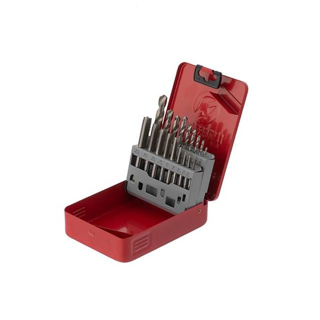 Набор метчиков и сверл 18 ед INTERTOOL SD-8100, фото  | SNABZHENIE.com.ua