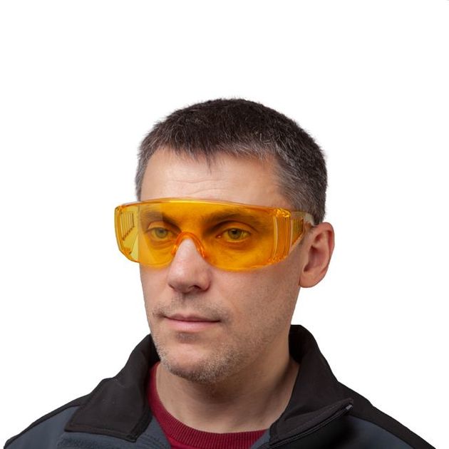 Очки захисні жовті INTERTOOL SP-0082, фото , зображення 5 | SNABZHENIE.com.ua