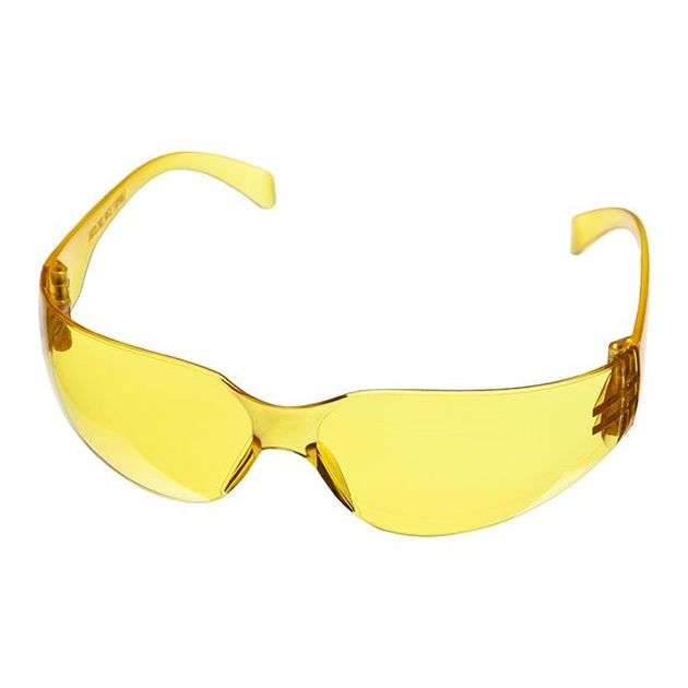 Очки захисні жовті INTERTOOL SP-0084, полікарбонатні лінзи та дужки, захист від удару, фото , зображення 2 | SNABZHENIE.com.ua