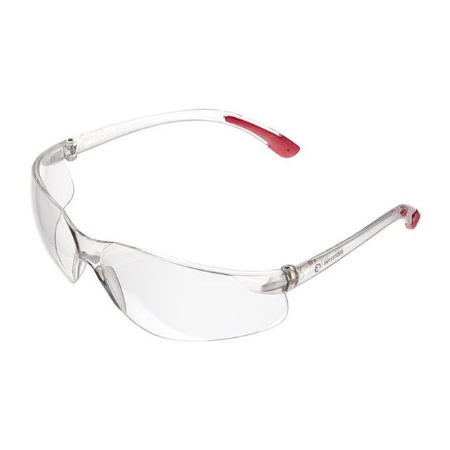 Очки захисні прозорі INTERTOOL SP-0087 з полікарбонатними лінзами та заушниками, захист від ударів., фото , зображення 3 | SNABZHENIE.com.ua