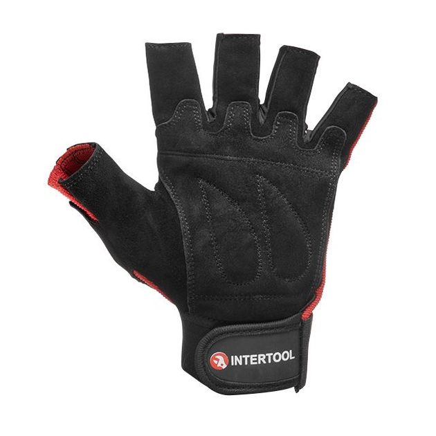 Перчатка без пальцев кожаная с усилением и спандексом, 10 INTERTOOL SP-0148, фото , изображение 3 | SNABZHENIE.com.ua Перчатка без пальцев кожаная с усилением и спандексом, 10 INTERTOOL SP-0148, фото , изображение 3 | SNABZHENIE.com.ua