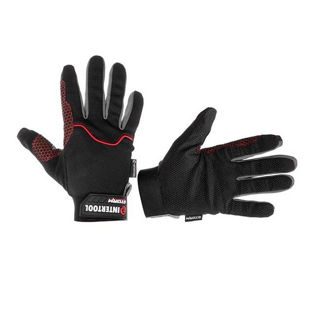 Перчатка из спандекса, дышащая, антискользящая, XL STORM INTERTOOL SP-0181, фото  | SNABZHENIE.com.ua