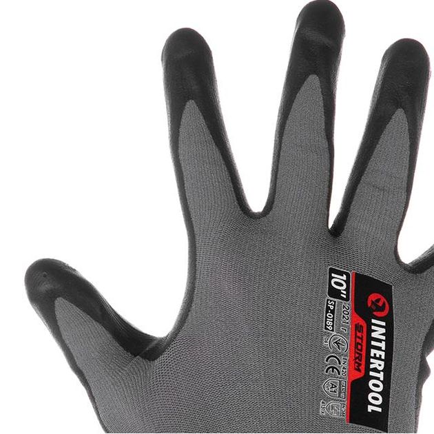 Перчатка трикотажная, синтетическая, дышащая, 10 STORM INTERTOOL SP-0189, фото , изображение 3 | SNABZHENIE.com.ua Перчатка трикотажная, синтетическая, дышащая, 10 STORM INTERTOOL SP-0189, фото , изображение 3 | SNABZHENIE.com.ua