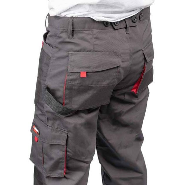 Рабочие брюки M INTERTOOL SP-3012, 80% полиэстер, 20% хлопок, фото , изображение 8 | SNABZHENIE.com.ua