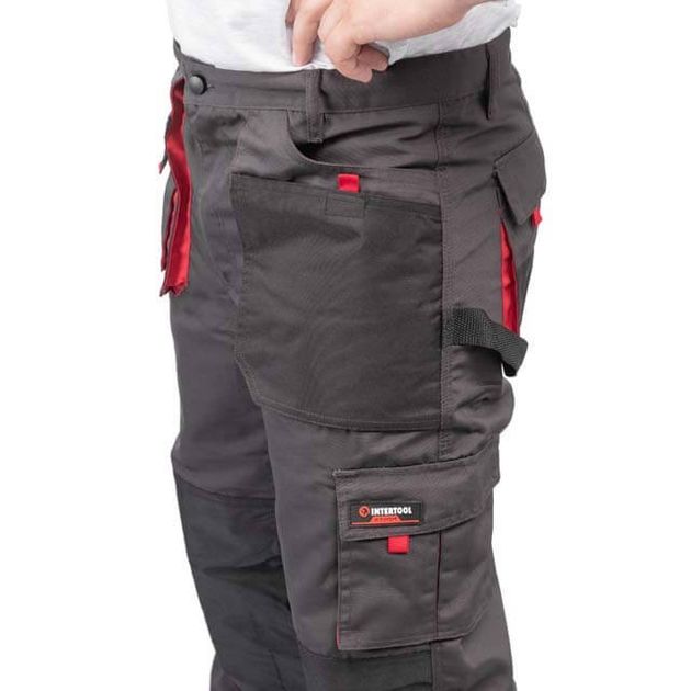 Рабочие брюки INTERTOOL SP-3014, 80% полиэстер, 20% хлопок, XL, фото , изображение 7 | SNABZHENIE.com.ua Рабочие брюки INTERTOOL SP-3014, 80% полиэстер, 20% хлопок, XL, фото , изображение 7 | SNABZHENIE.com.ua