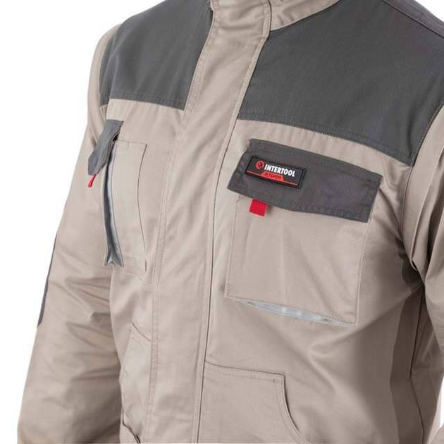 Куртка рабочая 2 в 1, 100% хлопок, плотность 180 г/м², M INTERTOOL, фото , изображение 6 | SNABZHENIE.com.ua Куртка рабочая 2 в 1, 100% хлопок, плотность 180 г/м², M INTERTOOL, фото , изображение 6 | SNABZHENIE.com.ua