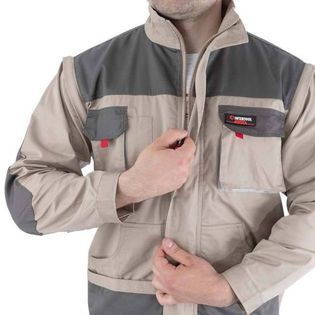 Куртка рабочая 2 в 1, 100% хлопок, плотность 180 г/м², M INTERTOOL, фото , изображение 9 | SNABZHENIE.com.ua Куртка рабочая 2 в 1, 100% хлопок, плотность 180 г/м², M INTERTOOL, фото , изображение 9 | SNABZHENIE.com.ua