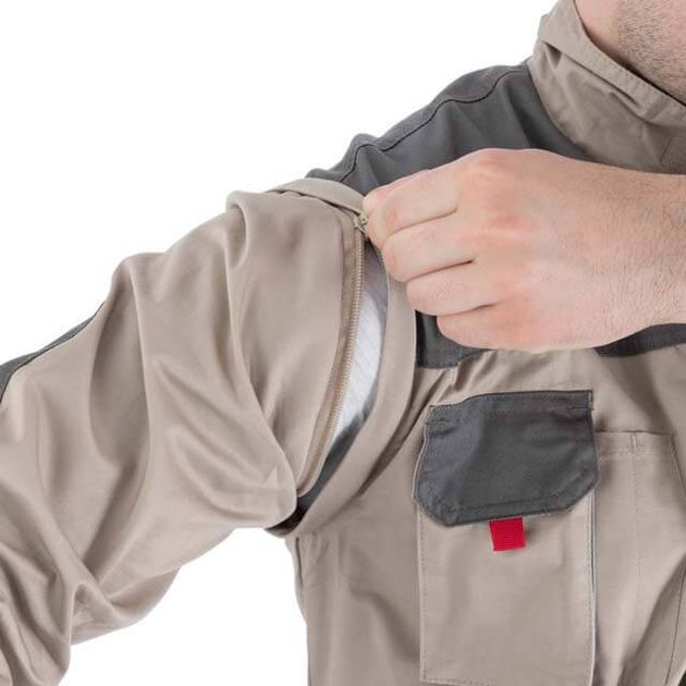 Куртка рабочая 2 в 1, 100% хлопок, плотность 180 г/м², M INTERTOOL, фото , изображение 10 | SNABZHENIE.com.ua Куртка рабочая 2 в 1, 100% хлопок, плотность 180 г/м², M INTERTOOL, фото , изображение 10 | SNABZHENIE.com.ua