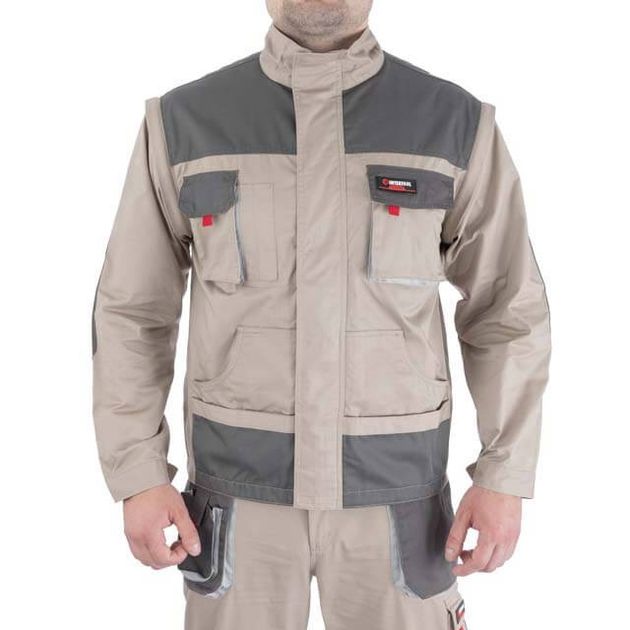 Куртка рабочая 2 в 1, 100% хлопок, 180 г/м², XXXL INTERTOOL, фото , изображение 2 | SNABZHENIE.com.ua Куртка рабочая 2 в 1, 100% хлопок, 180 г/м², XXXL INTERTOOL, фото , изображение 2 | SNABZHENIE.com.ua