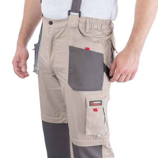 Брюки-трансформер рабочие 6 в 1, 100% хлопок, размер XL, INTERTOOL SP-3044, фото , изображение 6 | SNABZHENIE.com.ua Брюки-трансформер рабочие 6 в 1, 100% хлопок, размер XL, INTERTOOL SP-3044, фото , изображение 6 | SNABZHENIE.com.ua