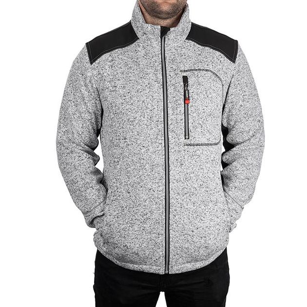 Куртка вязанная SOFTSHELL серого цвета, размер L, INTERTOOL SP-3113, фото , изображение 3 | SNABZHENIE.com.ua Куртка вязанная SOFTSHELL серого цвета, размер L, INTERTOOL SP-3113, фото , изображение 3 | SNABZHENIE.com.ua