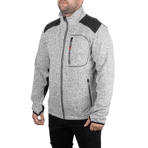 Куртка SOFTSHELL сер. с черн. вставками, 100% полиэстр, размер XXL, фото  | SNABZHENIE.com.ua