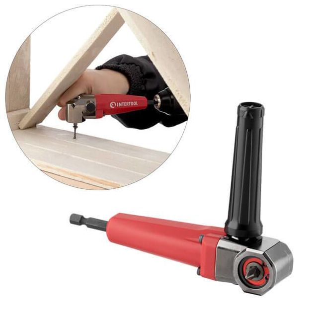 Насадка кутова для дрилі та шуруповерта, макс. 150 Нм INTERTOOL VT-0115, фото , зображення 4 | SNABZHENIE.com.ua