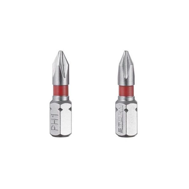 Комплект отверточных насадок PH1 1/4" * 25 мм, S2, уп. 2 шт, STORM INTERTOOL VT-0217, фото , зображення 3 | SNABZHENIE.com.ua Комплект отверточных насадок PH1 1/4" * 25 мм, S2, уп. 2 шт, STORM INTERTOOL VT-0217, фото , зображення 3 | SNABZHENIE.com.ua