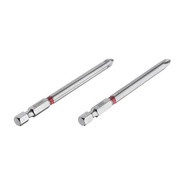 Комплект отверточных насадок PH2 1/4"*90мм, S2, уп. 2шт., STORM INTERTOOL VT-0224, фото , зображення 2 | SNABZHENIE.com.ua