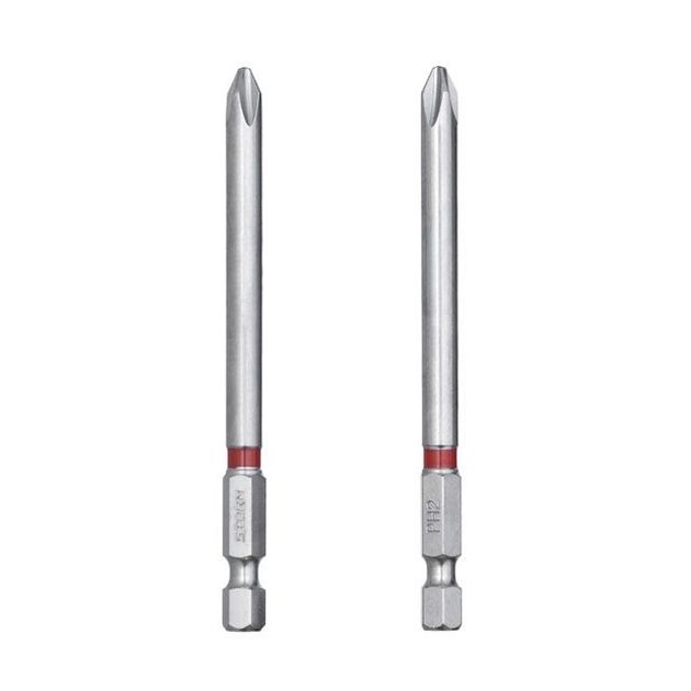 Комплект отверточных насадок PH2 1/4"*90мм, S2, уп. 2шт., STORM INTERTOOL VT-0224, фото , зображення 3 | SNABZHENIE.com.ua