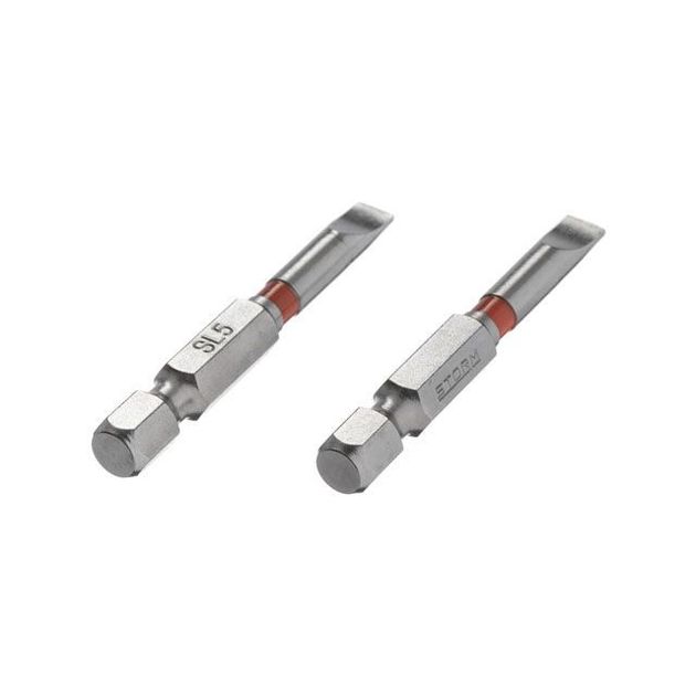 Набор бит SL5*50 1/4, S2, 2 шт., STORM INTERTOOL VT-0229, фото , изображение 2 | SNABZHENIE.com.ua Набор бит SL5*50 1/4, S2, 2 шт., STORM INTERTOOL VT-0229, фото , изображение 2 | SNABZHENIE.com.ua