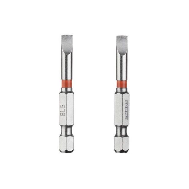 Набор бит SL5*50 1/4, S2, 2 шт., STORM INTERTOOL VT-0229, фото , изображение 3 | SNABZHENIE.com.ua Набор бит SL5*50 1/4, S2, 2 шт., STORM INTERTOOL VT-0229, фото , изображение 3 | SNABZHENIE.com.ua