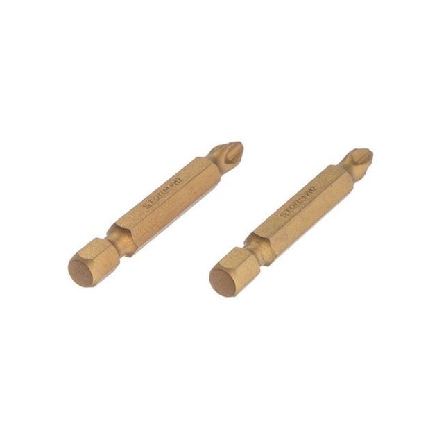 Комплект отверточных насадок PH2 1/4"*50мм, Titanium, S2, уп. 2 шт., STORM INTERTOOL VT-0233, фото , зображення 2 | SNABZHENIE.com.ua