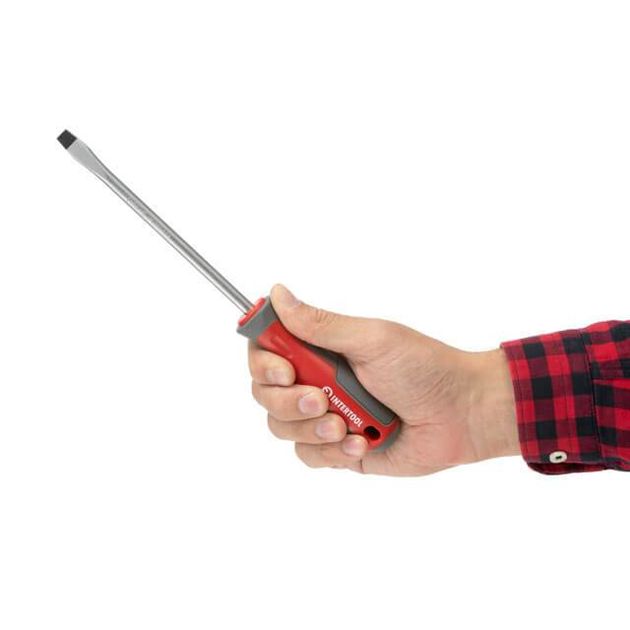 Отвертка шлицева SL8.0*150 мм, CR-V INTERTOOL VT-3312, фото , зображення 4 | SNABZHENIE.com.ua Отвертка шлицева SL8.0*150 мм, CR-V INTERTOOL VT-3312, фото , зображення 4 | SNABZHENIE.com.ua