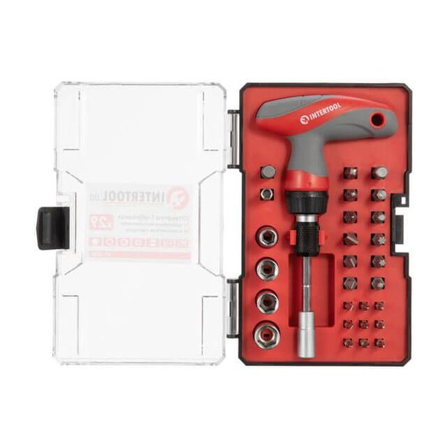 Отвертка Т-образная с храповым механизмом и 29 насадками INTERTOOL, фото , изображение 2 | SNABZHENIE.com.ua Отвертка Т-образная с храповым механизмом и 29 насадками INTERTOOL, фото , изображение 2 | SNABZHENIE.com.ua
