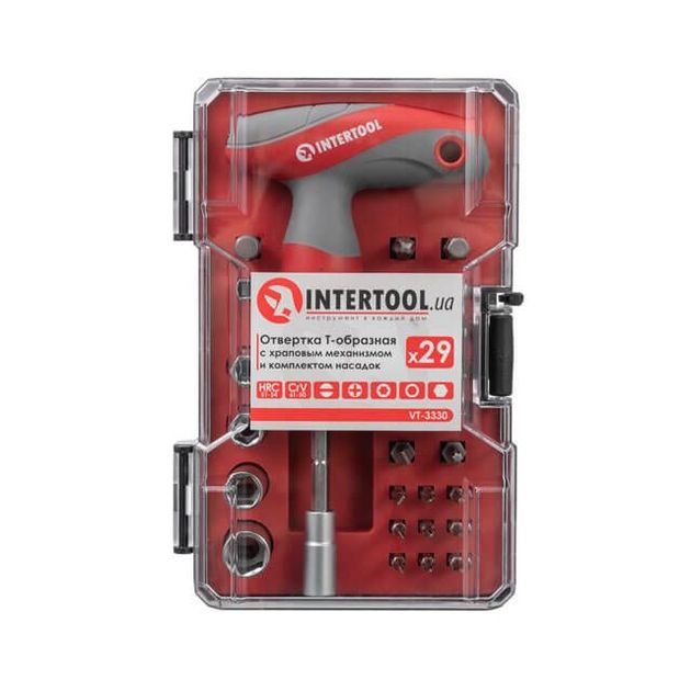 Отвертка Т-образная с храповым механизмом и 29 насадками INTERTOOL, фото , изображение 8 | SNABZHENIE.com.ua Отвертка Т-образная с храповым механизмом и 29 насадками INTERTOOL, фото , изображение 8 | SNABZHENIE.com.ua