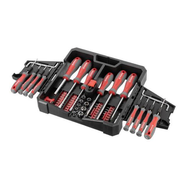 Набор отверток INTERTOOL VT-3363, 63 ед. с насадками и головками, фото  | SNABZHENIE.com.ua