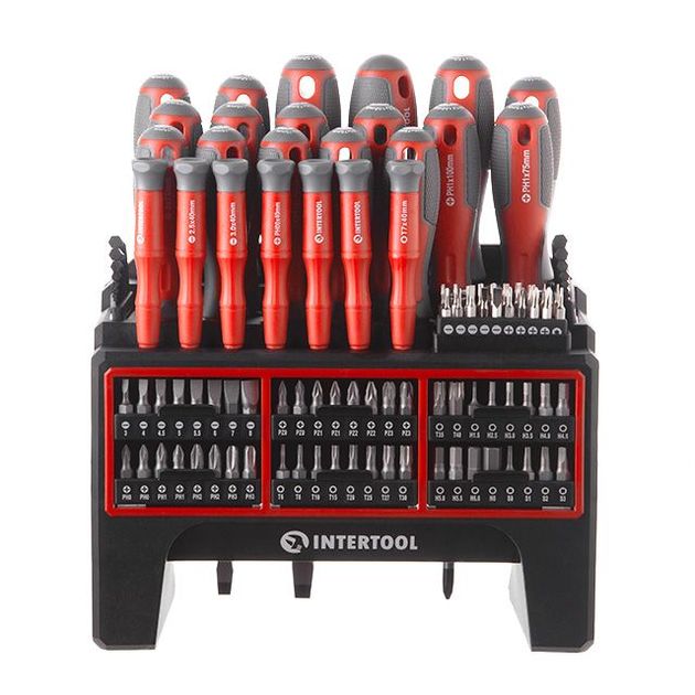 Набор отверток с насадками 114 ед INTERTOOL VT-3372, фото , изображение 2 | SNABZHENIE.com.ua Набор отверток с насадками 114 ед INTERTOOL VT-3372, фото , изображение 2 | SNABZHENIE.com.ua