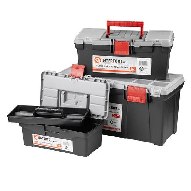 Комплект ящиков для инструментов INTERTOOL BX-0003, 3 шт., фото  | SNABZHENIE.com.ua