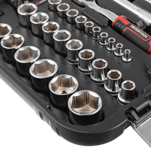 Набор инструментов 73 ед. STORM, 1/2", 1/4", Сr-V INTERTOOL ET-8073, фото , зображення 4 | SNABZHENIE.com.ua Набор инструментов 73 ед. STORM, 1/2", 1/4", Сr-V INTERTOOL ET-8073, фото , зображення 4 | SNABZHENIE.com.ua